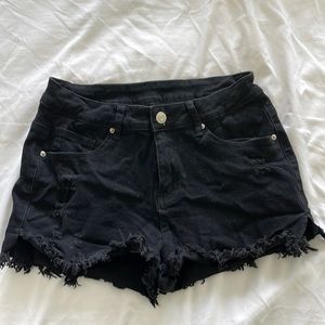 Black Short Jean Shorts